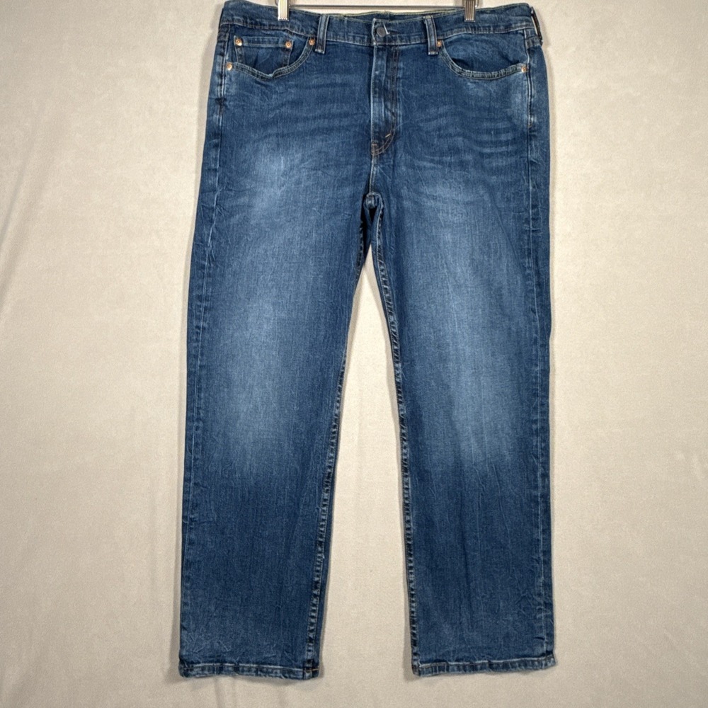 Levi's 514 Regular Fit Men 38x30 Stretch Dark Blue Wash Straight Leg Jeans Chore